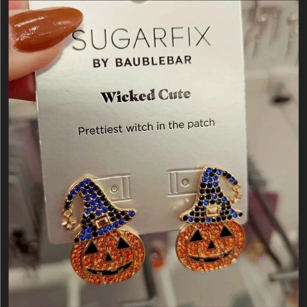 Sugarfix by BaubleBar Wicked Cute pumpkin earrings NWT